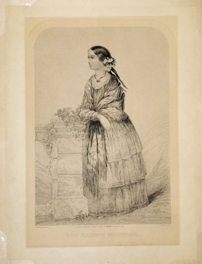 Miss Florence Nightingale: The Soldiers Friend av Elston, graverad av T.H. Ellis, pub. av Ellis, 51 Jewin Street, City of London, 1 maj 1856 av English School