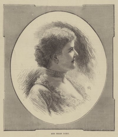 Miss Helen Barry (gravyr) av English School