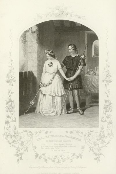 Miss Jenny Marston och Mr F Robinson som Florizel och Perdita, The Winter
