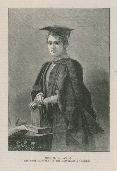 Miss MC Dawes, första damen MA vid University of London av English School