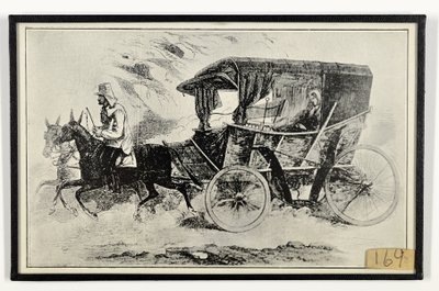 Miss Nightingales vagn vid krigets säte, från "The Illustrated London News" av English School
