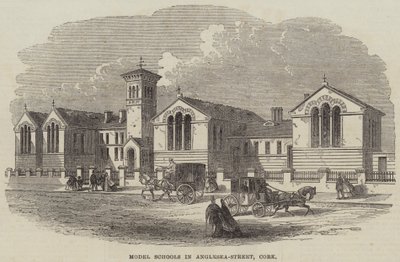 Modellskolor i Anglesea-Street, Cork (gravyr) av English School