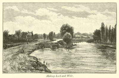 Molesey Lock and Weir av English School