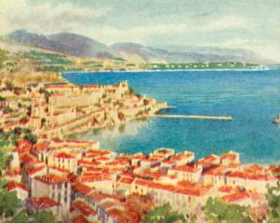 Monaco, Monte Carlo (färglitografi) av English School