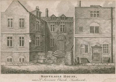Monteagle House, nära St Savios Church, Southwark, London av English School