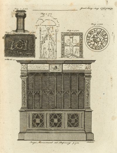 Monument i Stepney, London av English School
