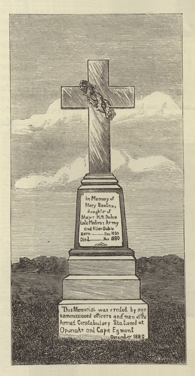 Monument i Upunka, Nya Zeeland (gravyr) av English School