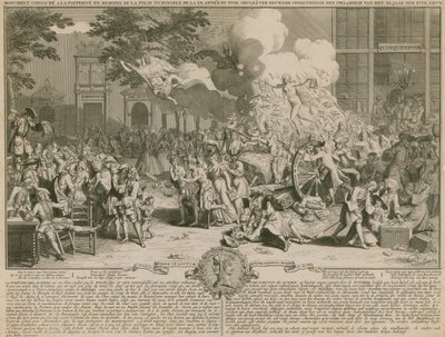 Monument invigt till eftervärlden till minne av den otroliga dårskapen på 1700-talets 20:e år. av English School