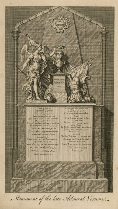 Monument över amiral Edward Vernon av English School