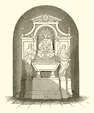 Monument av Galileo i kyrkan Santa Croce i Florens av English School