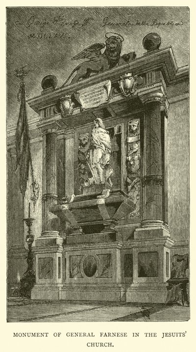 General Farneses monument i jesuitkyrkan av English School