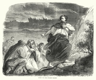 Moses och de sjuttio äldste (gravyr) av English School