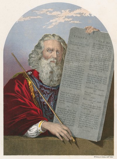 Moses med lagens tabeller av English School