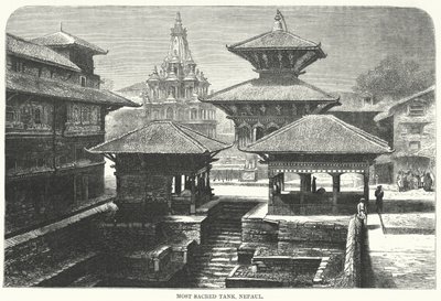 Heligaste tank, Nepal (gravyr) av English School