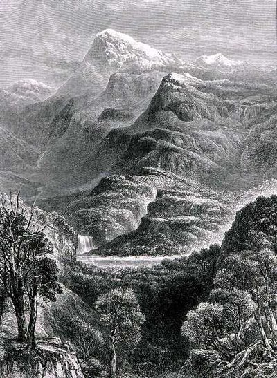 Mount Kosciuszko, New South Wales, Australien, från "Australian Pictures", pub. av The Religious Tract Society av English School