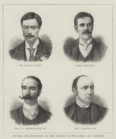 Movers and Seconders of the Address in the Lords and Commons (gravyr) av English School