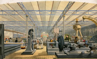 Moving Machinery, Great Exhibition, 1851 av English School
