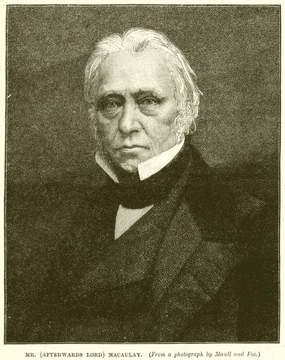 Mr (Efteråt Lord) Macaulay av English School