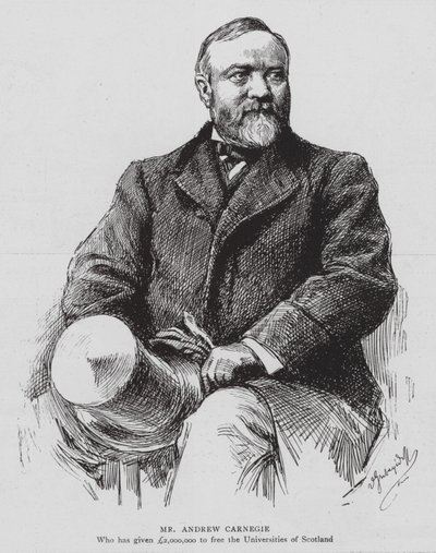 Mr Andrew Carnegie (litografi) av English School