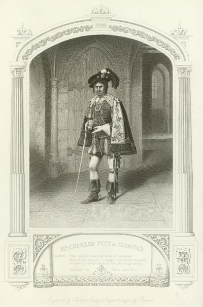 Mr Charles Pitt som Gloster, Henry VI, del III av English School