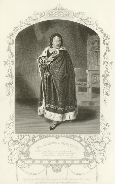 Mr Couldock som Richard III, Richard III, Akt IV, Scen II av English School