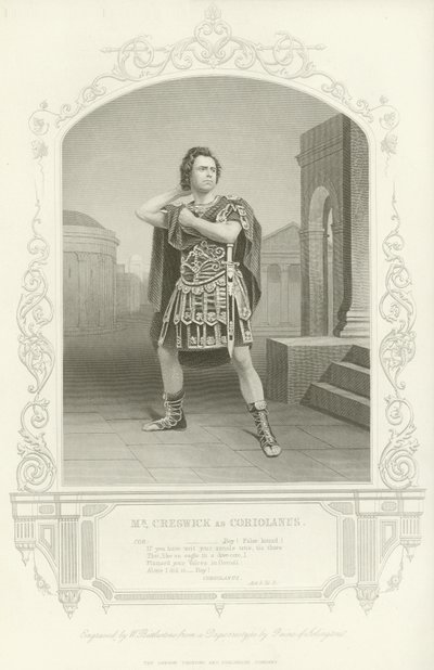 Mr Creswick som Coriolanus, Coriolanus, Akt V, Scen III av English School