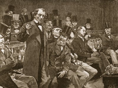 Mr Disraeli berättar för underhuset om sin historia om "torr champagne av English School