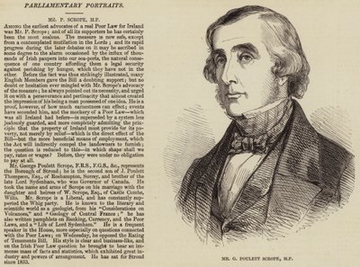 Mr G Poulett Scrope, MP (gravyr) av English School