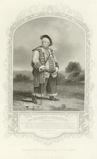 Mr Hackett som Falstaff, kung Henrik IV, del I av English School