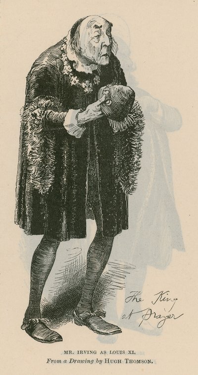 Mr Henry Irving, skådespelare, som Louis XI av English School