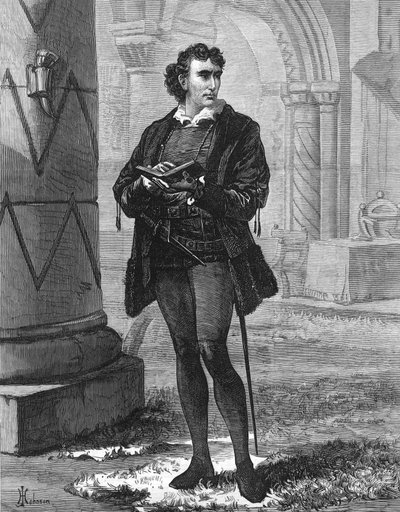 Mr Henry Irving som Hamlet på Lyceum Theatre av English School