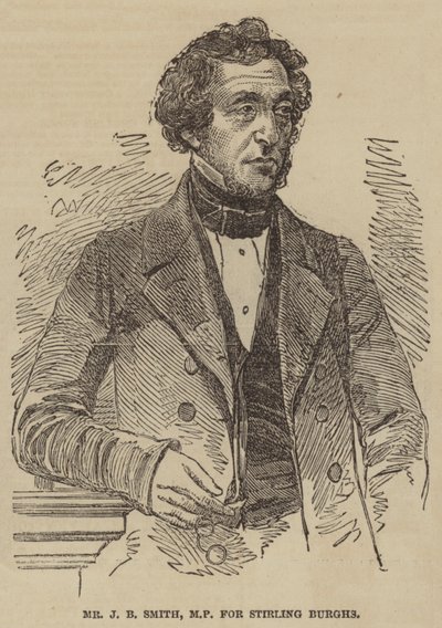 Mr J B Smith, MP för Stirling Burghs (gravyr) av English School