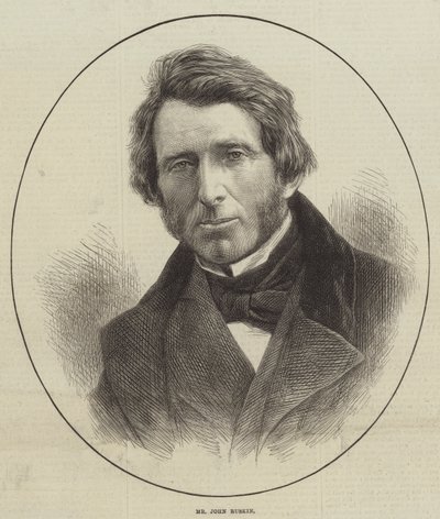 Mr John Ruskin (gravyr) av English School