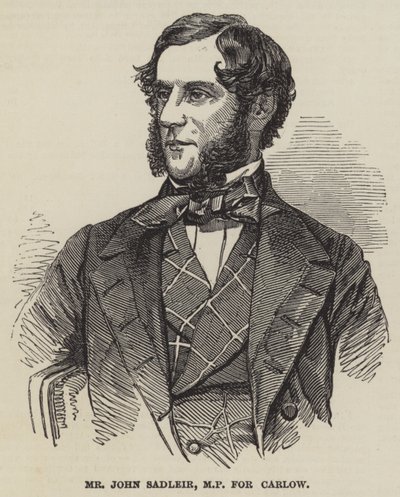 Mr John Sadleir, MP för Carlow (gravyr) av English School
