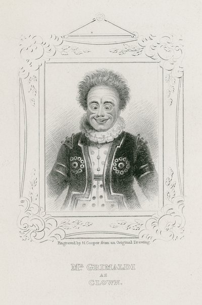 Mr Joseph Grimaldi som clown av English School
