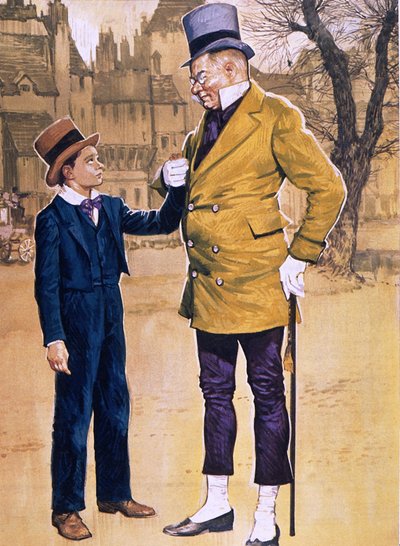Mr Micawber och David Copperfield av English School