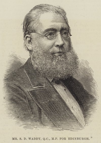Mr S D Waddy, QC, MP för Edinburgh (gravyr) av English School