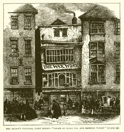 Mr. Salmons Waxwork, Fleet Street--Palace of Henry VIII. och kardinal Wolsey av English School