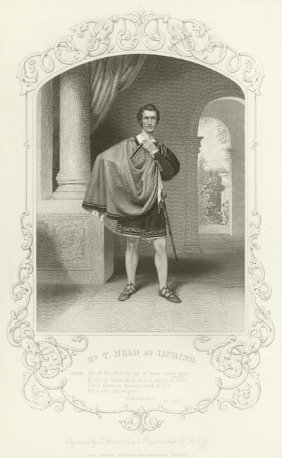 Mr T Mead som Iachimo, Cymbeline, akt I, scen VII av English School