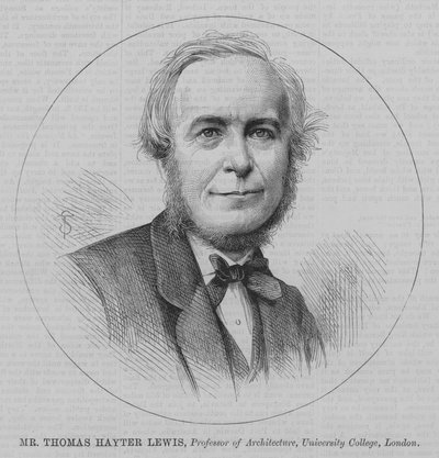 Thomas Hayter Lewis, professor i arkitektur, University College, London (gravyr) av English School