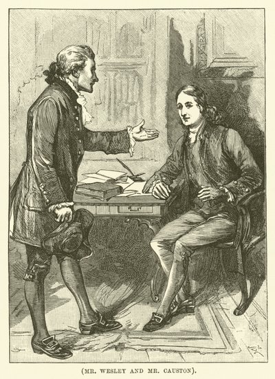 Mr Wesley och Mr Causton (gravyr) av English School