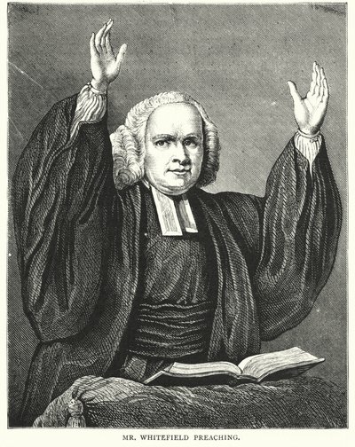 Mr Whitefield predikar (gravyr) av English School
