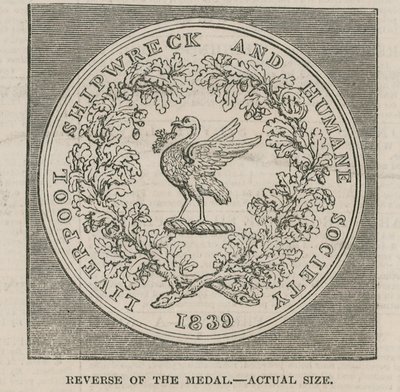 Mr Lyons designar för Liverpool Shipwreck and Humane Societies Medal av English School