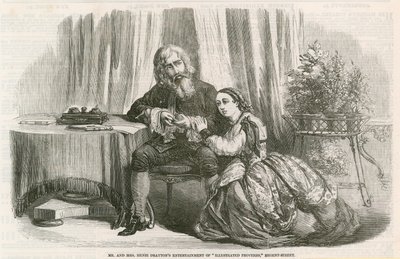 Herr och fru Henri Draytons underhållning av Illustrated Proverbs, Regent Street, London av English School