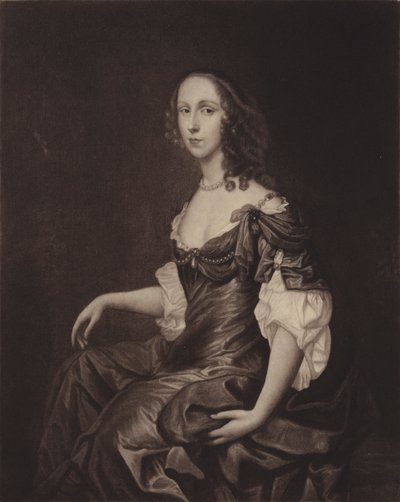 Mrs Ireton (Bridget Cromwell), Oliver Cromwells äldsta dotter (litografi) av English School