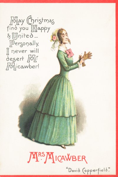 Mrs Micawber, julkort av English School