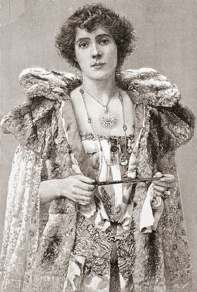 Mrs Patrick Campbell, Från The Strand Magazine publicerad 1897. av English School