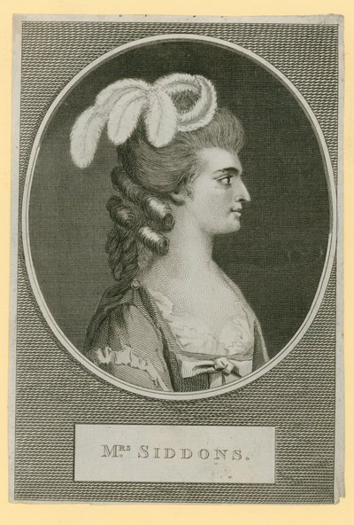 Mrs Sarah Siddons, skådespelerska av English School