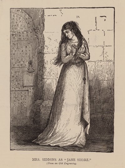 Mrs Siddons som "Jane Shore" (gravyr) av English School