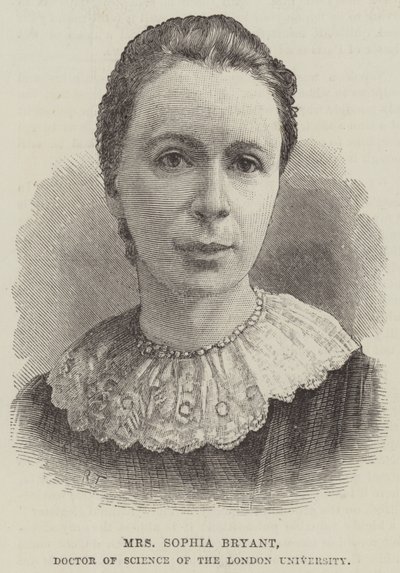 Mrs Sophia Bryant, Doctor of Science vid London University (gravyr) av English School